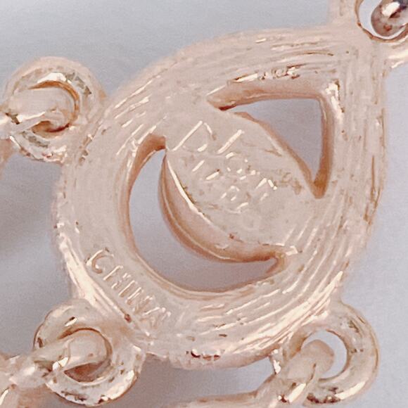 VTG Signed Joan Rivers Chandelier Pendant Necklace Howlite Gemstone Glass Beads - Picture 9 of 12